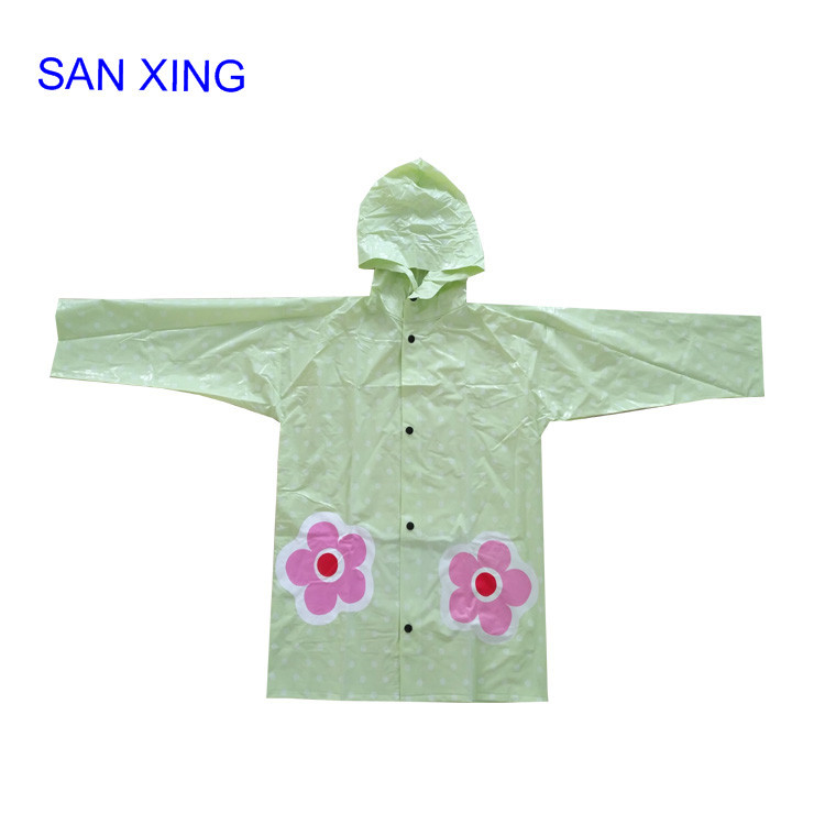 工厂定做儿童雨衣 PVC雨衣 可印刷图案雨衣