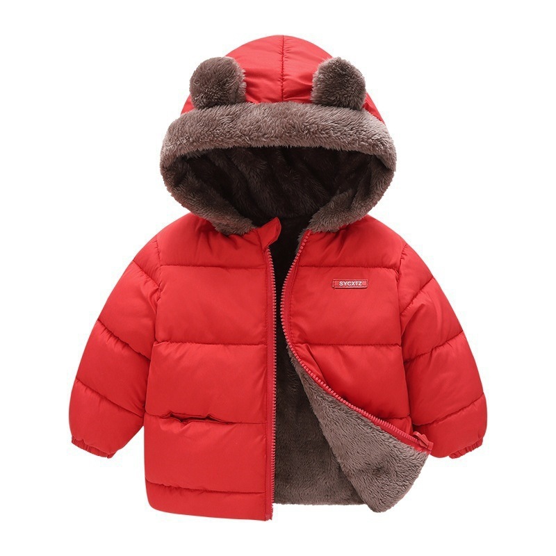 Ropa de invierno para niños Abrigo acolchado de algodón engrosado para niños Abrigo acolchado de algodón forrado con capucha para niñas Abrigo acolchado de algodón para niños Abrigo de bebé chaqueta de plumón