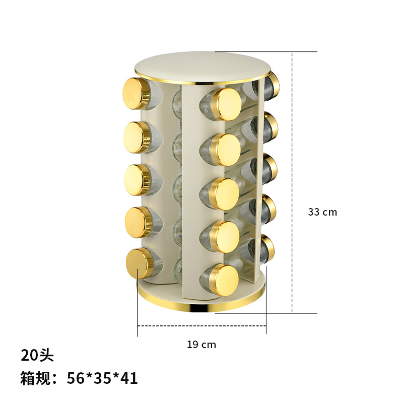 Estante de condimento redondo de Phnom Penh giratorio, suministros de cocina, frasco de condimento para el hogar, frasco de condimento de tres/cuatro/cinco filas