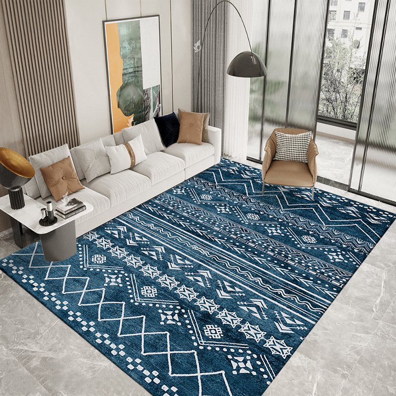 Alfombra de estilo étnico nórdico al por mayor dormitorio sofá mesa de café tatami bohemio hogar sala de estar alfombra