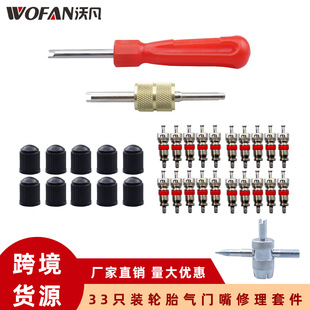 Tire valve core repair kit 20 valve core single head valve core disassembly tool four-in-one tool
