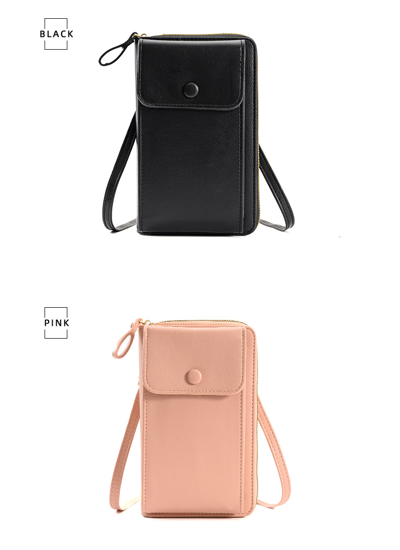 Women's Spring&summer Pu Leather Solid Color Basic Square Zipper Phone Wallet display picture 8