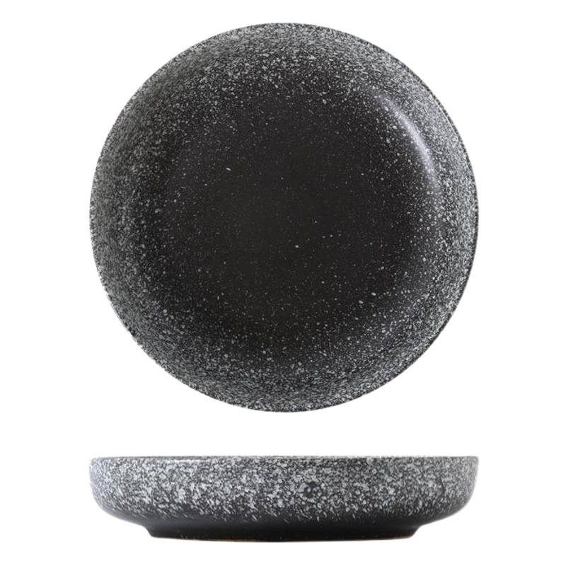 De estilo japonés plato hondo restaurante redondo plato de cerámica hogar de 10 pulgadas plato de ensalada de cocina vajilla creativa plato de sopa