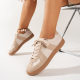 Foreign Trade European and American Large Size Moral Training Shoes 2024 New Round Toe Versatile Lace-Up Flats White Shoes Low-Top Sports Sneakers