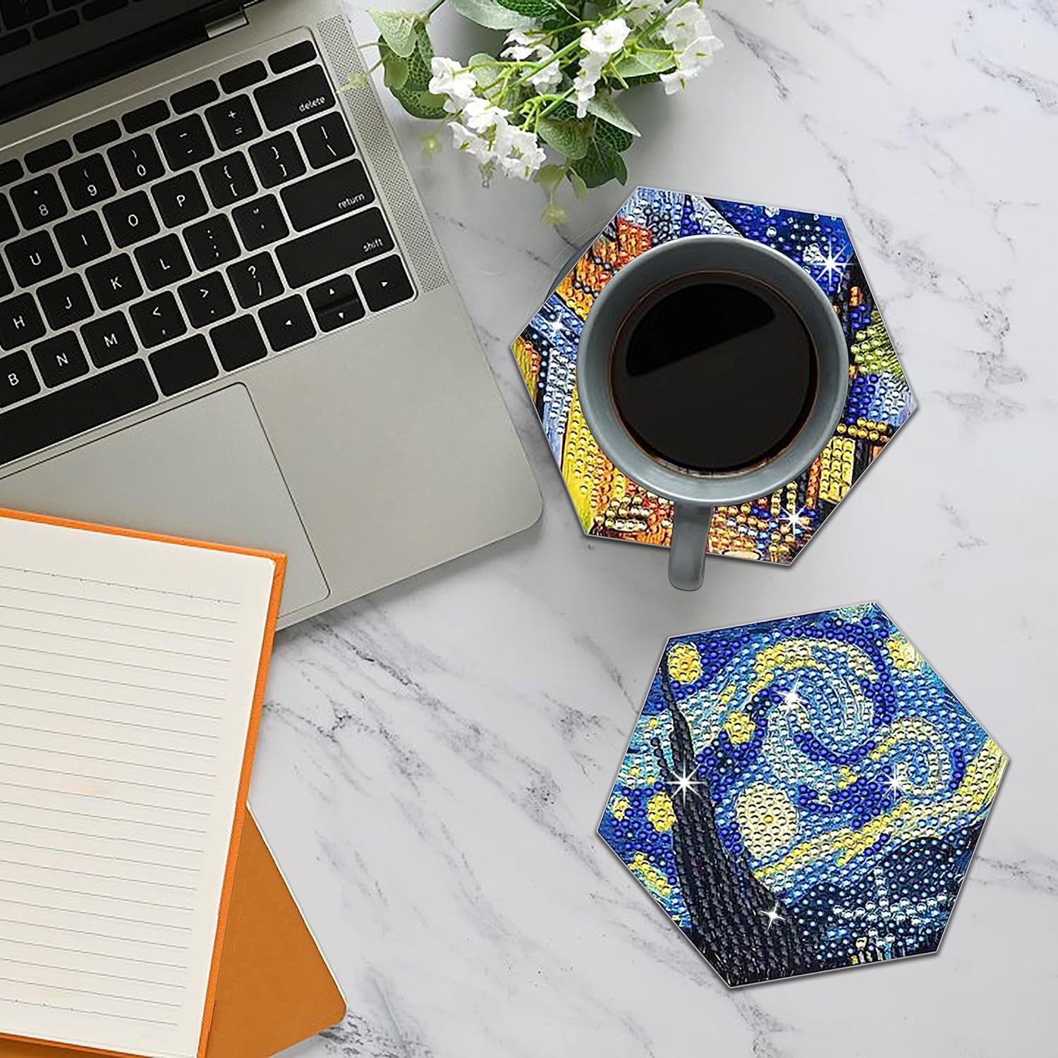 Transfronterizo DIY Diamante pintura tablero taza almohadilla taza de café taza de taza