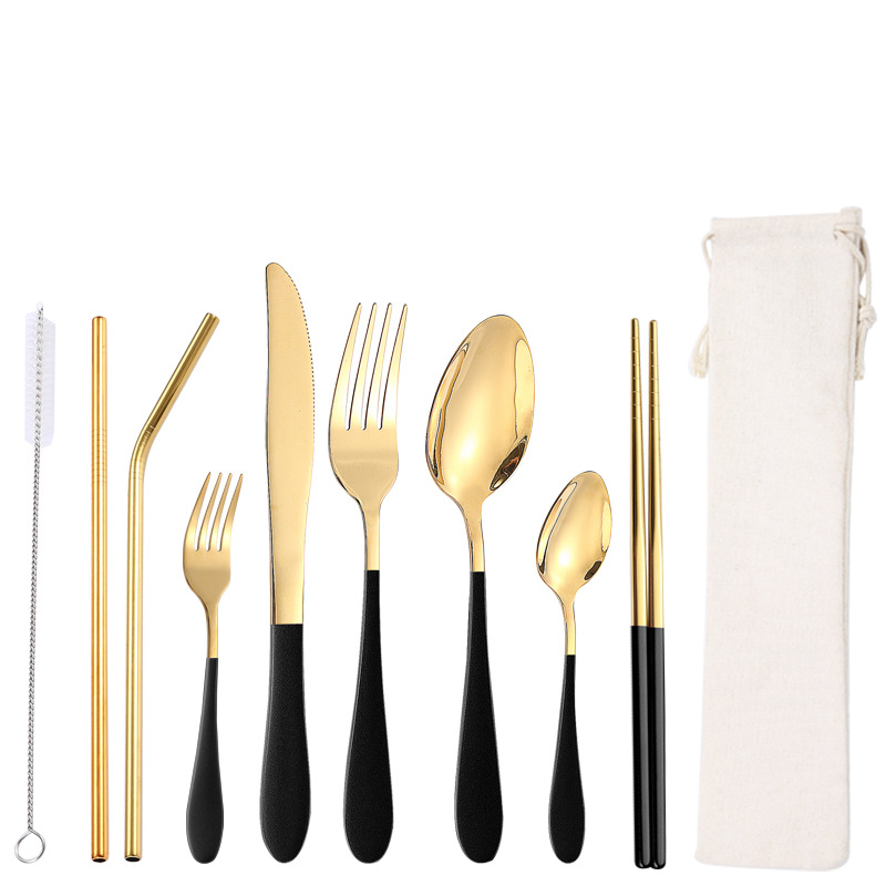 블랙 골드 [9 피스] 라이스백