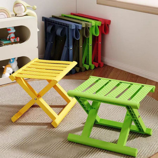 Small Folding Stool for Outdoor Use, Thickened Bench for Children, Portable for Home, Fishing, and Rental Housing
