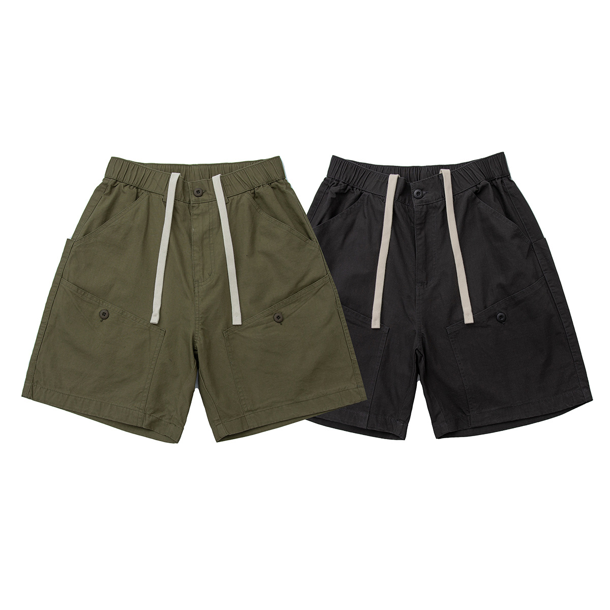 Northern Frontier Men's American Style Trendy Brand 2025 Summer New Checkered Multi-Pocket Cargo Shorts Men's Casual Five-Point Shorts