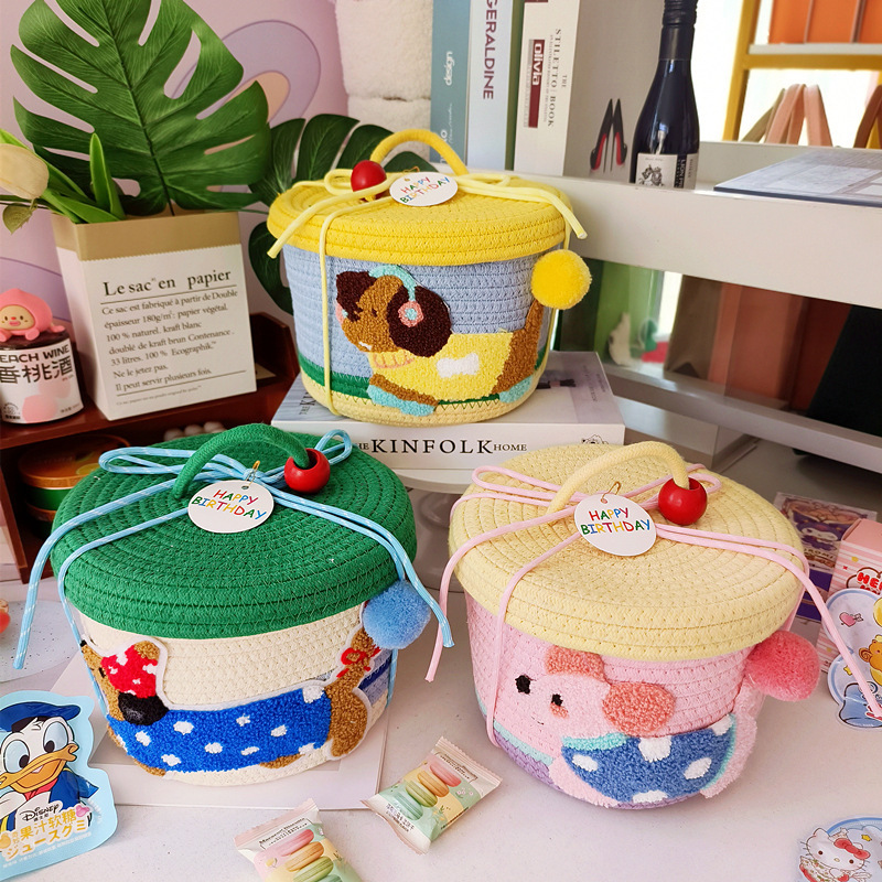 Children's linen bag, gift box, Birthday gift 2
