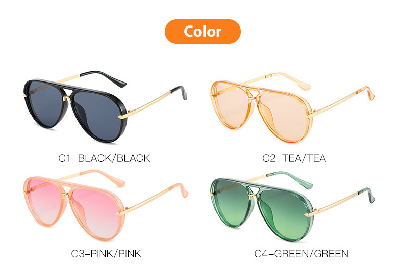 50g Weight Full Frame Glasses Structure Sunglasses Classification PC, UV400 Protection Lens Material Round Frame Glasses Style Outdoor, Travel Occasion Geometric Pattern Unisex Gender Streetwear Style Green Color Streetwear Geometric PC UV400 Protection Round Frame Full Frame Women's Sunglasses 4
