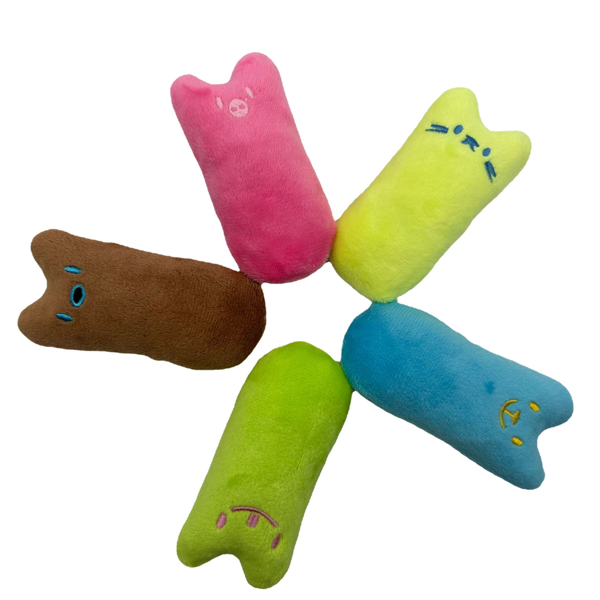 Catnip Pet Plush Little Finger With Crinkle Paper BB Sound Durable Chew Toy_voghion.com
