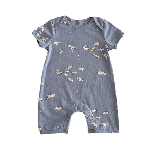 Summer 2024 Nordic Style Baby Clothes Class A 100% Cotton Baby Onesie Short Sleeve Baby Crawling Suit Newborn