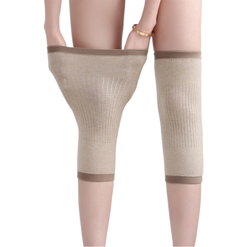 Rodilleras finas de Cachemira hombres y mujeres almohadillas antideslizantes para las piernas aire acondicionado de oficina piernas frías de mediana edad y ancianos rodilleras de lana caliente