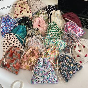 411274 Skin Care Bundle Pocket Portable Cosmetic Bag Storage Bag Fabric Drawstring Travel Portable Dust Bag