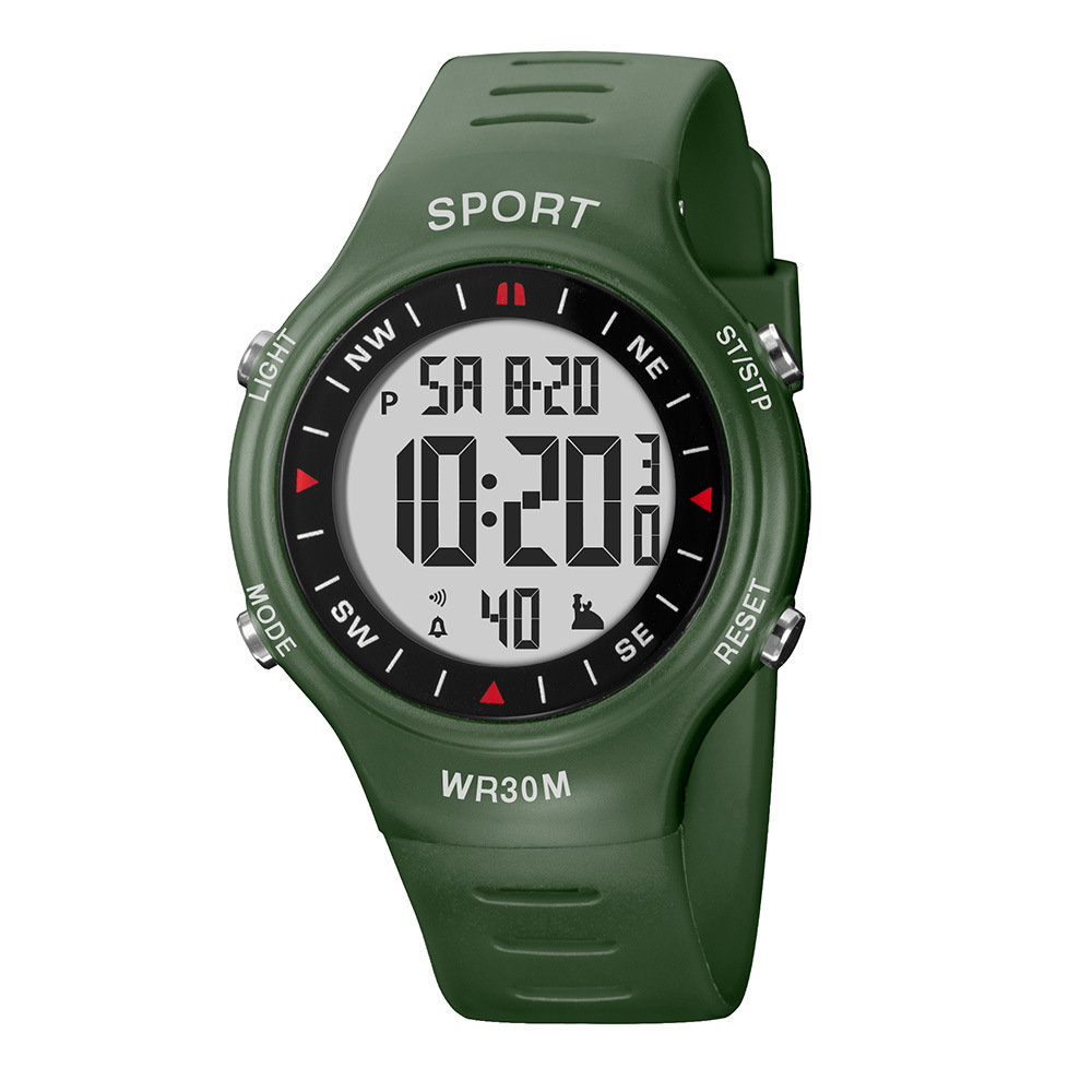 Estudiantes de secundaria y preparatoria cronógrafo deportivo reloj electrónico multifuncional moda alarma luminosa reloj electrónico digital al por mayor