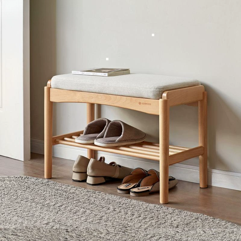 Бревенчатый ветер из массива дерева табурет простой европейский бук табурет для обуви