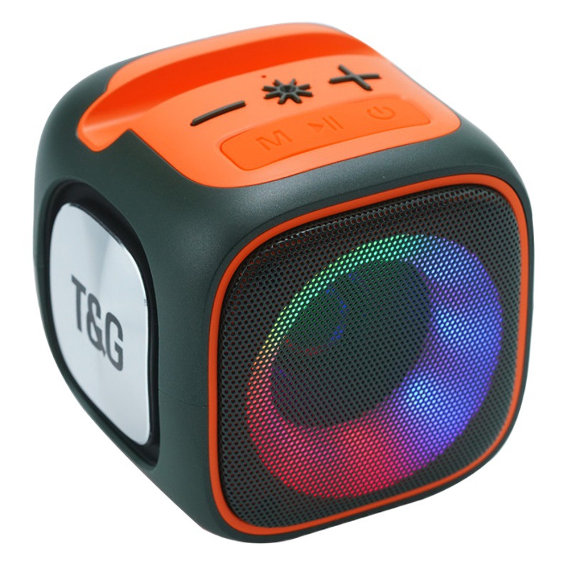 Transfronterizo nuevo TG359 soporte de teléfono móvil Bluetooth altavoz colorido LED Tarjeta de soporte de audio TWS pareado altavoz