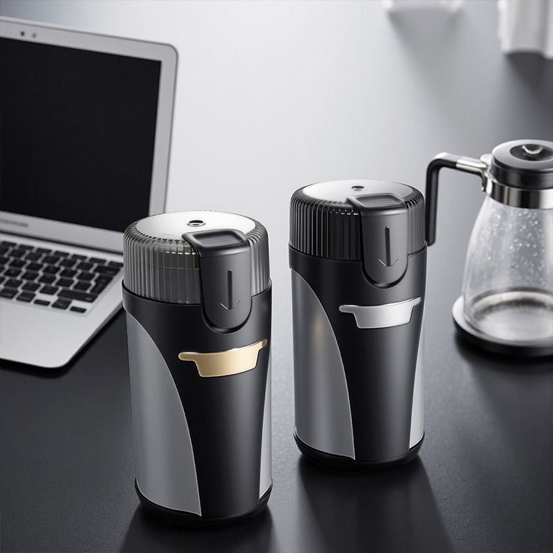 Máquina de café automática molino de granos eléctrico pequeño molino de granos de café ligero prensador de polvo molino seco portátil