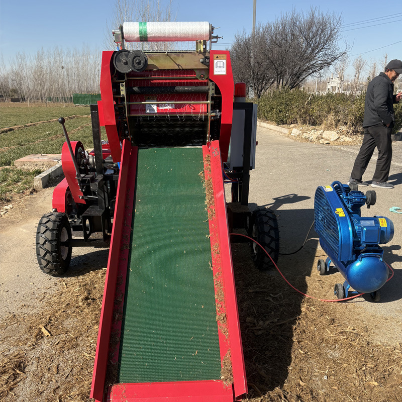 55 paquetes de almacenamiento de paja verde, empacadora de forrajes, empaquetadora de paja de maíz, empaquetadora de película, empaquetadora automática de película