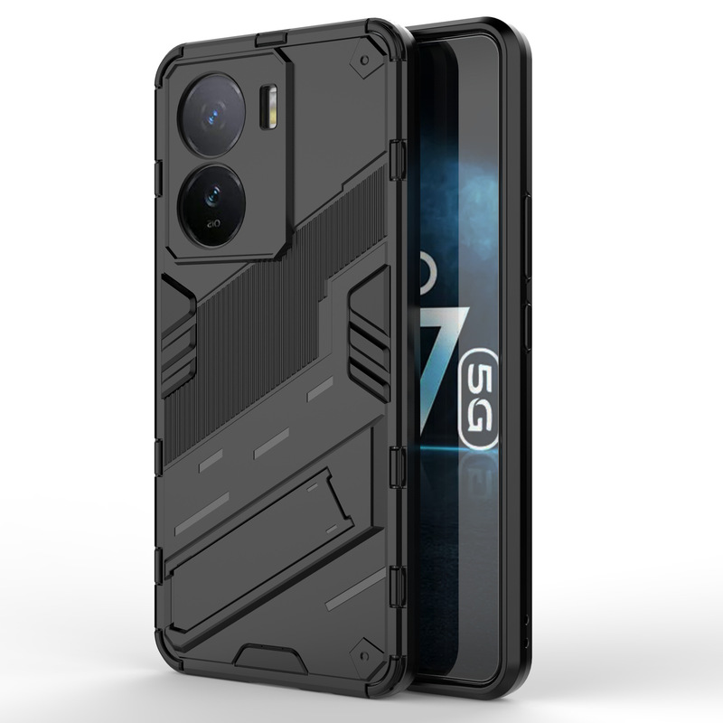 Cross-Border Applicable Vivo Iqoo 13 Punk Armor Anti-Fall Phone Case V60 Invisible Stand Protective Cover Hot Sale