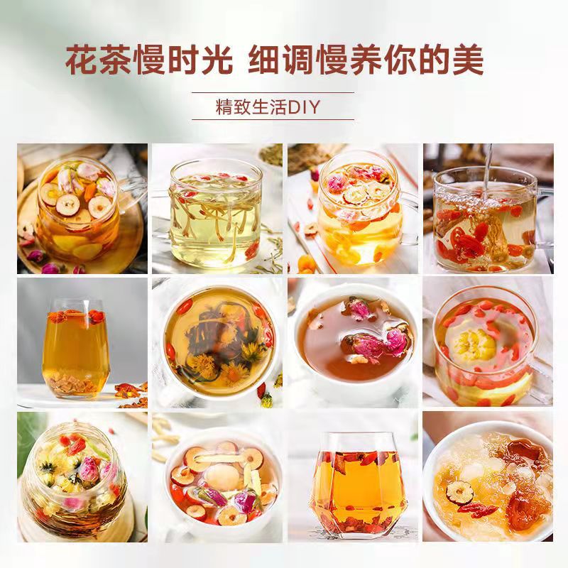 Jasmine Flower Tea Mo Li Hua 茉莉花 Loose Herbal Tea 100g Jar Cold Brew in use