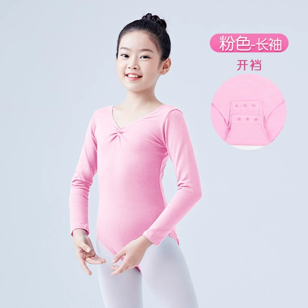 Pink-long sleeves-open crotch