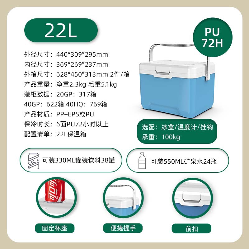 Nevera portátil para puestos comerciales, con aislamiento, para camping y autos - Selección