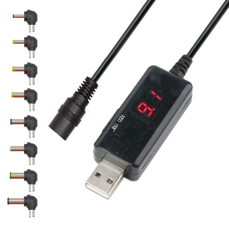DC, универсальный силовой кабель, 5V, 9V, 12V, 8 штук