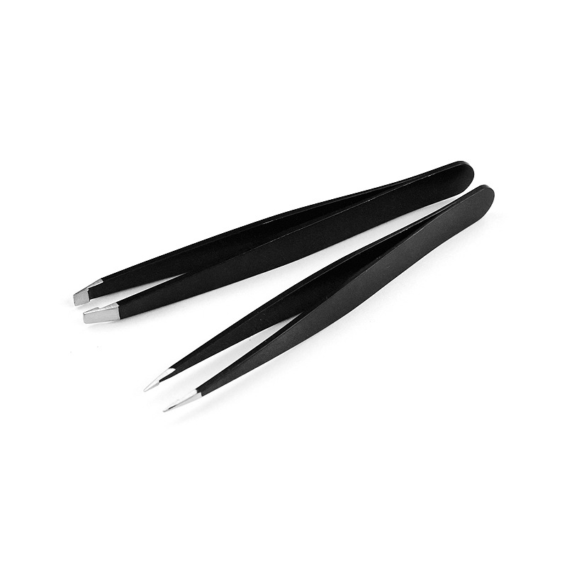 平口镊子拔腿毛男士拔胡子拔毛钳神器修眉夹眉毛假睫毛夹子工具