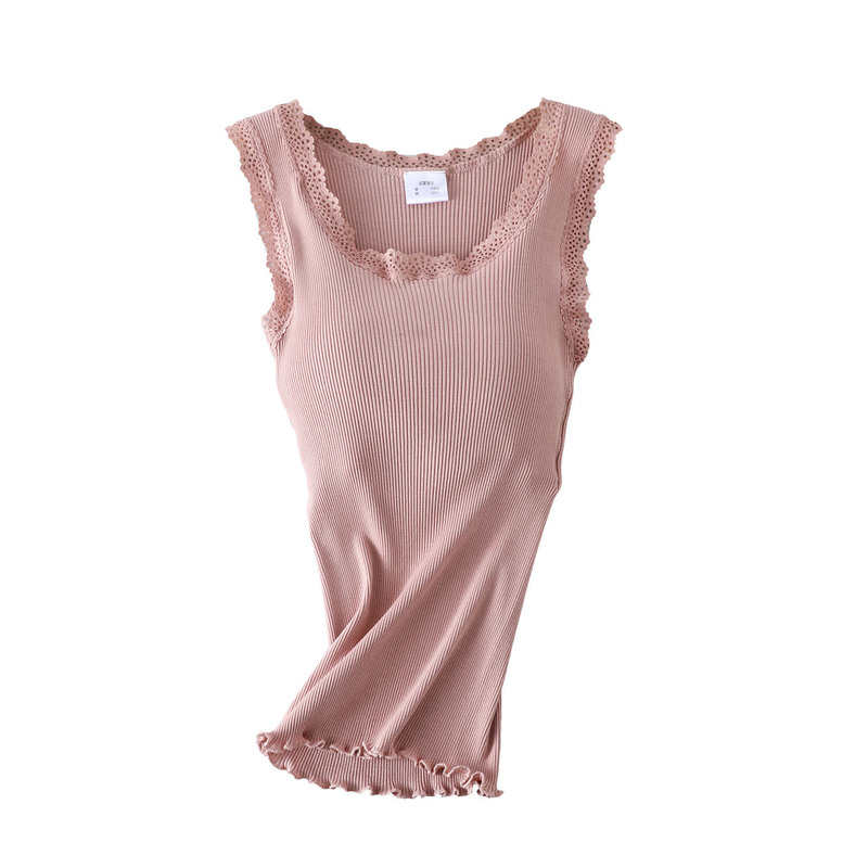 Silk Cotton Stretch Ribbed Women's Tank Top with Chest Pads, No Need to Wear a Bra, Soft and Comfortable Mulberry Silk Base Layer Top Silk Cotton Stretch Ribbed Women's Tank Top with Chest Pads, No Need to Wear a Bra, Soft and Comfortable Mulberry Silk Base Layer Top