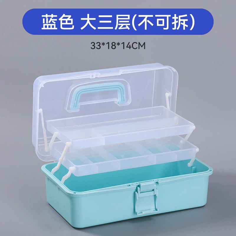 Plastic handheld big art storage box for manicure