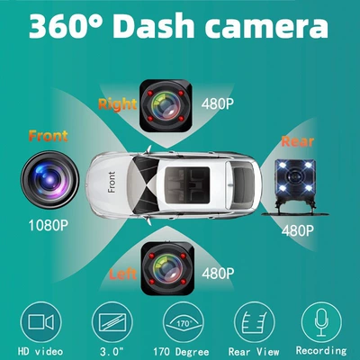 Cross-border car dashcam 1080P Driving recorder