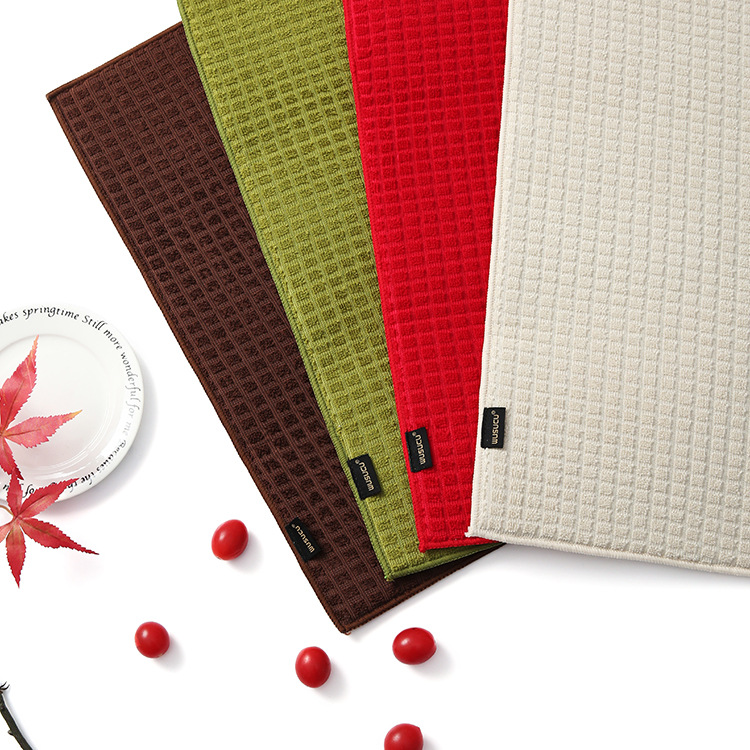 Los fabricantes suministran encimera de cocina estera de drenaje vajilla tazón placa estera absorbente estera de aislamiento térmico estera de la olla estera de la taza de agua esponja estera seca