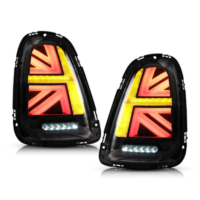 Rear Tail Light Modification Vland Suitable for Bmw Mini Bmw R56 Brake Streamer Turn Signal Car Tail Light Assembly (Tail light) - 0327-smoked-black