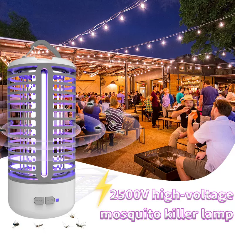 亚马逊新款UV诱捕式灭蚊器 瞬时高压电击灭蝇灯 室内感应灭蚊灯