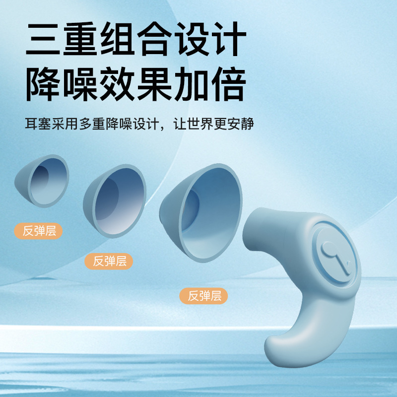 多层硅胶耳塞耳罩防声翼睡眠睡觉专用宿舍防噪音呼噜情侣学生学习|undefined