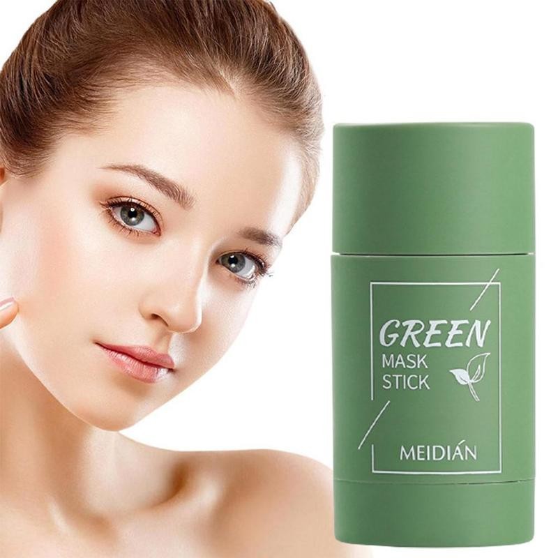 Meidian Green Tea Hydrating Oil Control Cleansing Acne Solid Mask Eggplant Deep Cleansing Pore Stick_voghion.com
