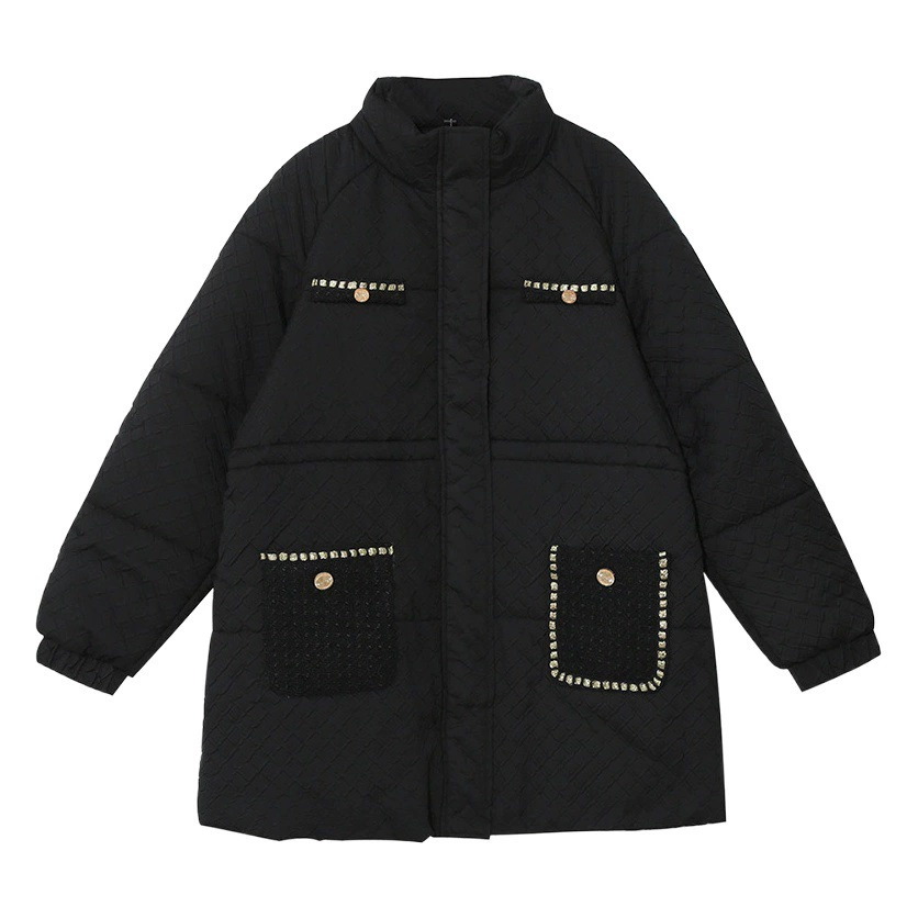 A0036, новинка, зимняя женская куртка с хлопковой подкладкой, с толстой подкладкой мм, куртка с хлопковой подкладкой Xiaoxiang, плотная Талия, пальто средней длины с хлопковой подкладкой