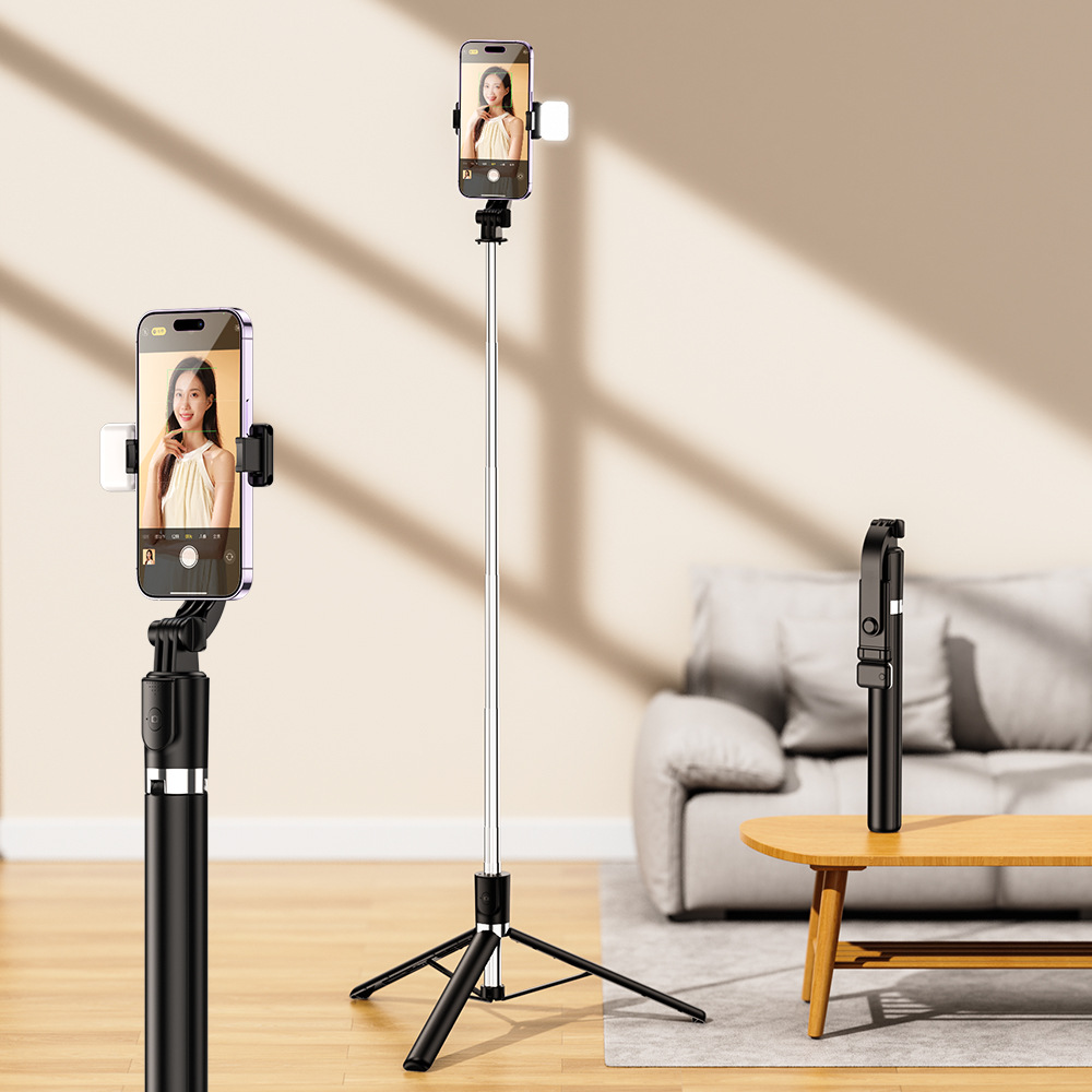Nuevo control remoto de vibración de cuatro ejes de teléfono móvil palo de selfie de aterrizaje trípode de cuatro pies de transmisión en vivo de viajes fotográficos soporte antivibración
