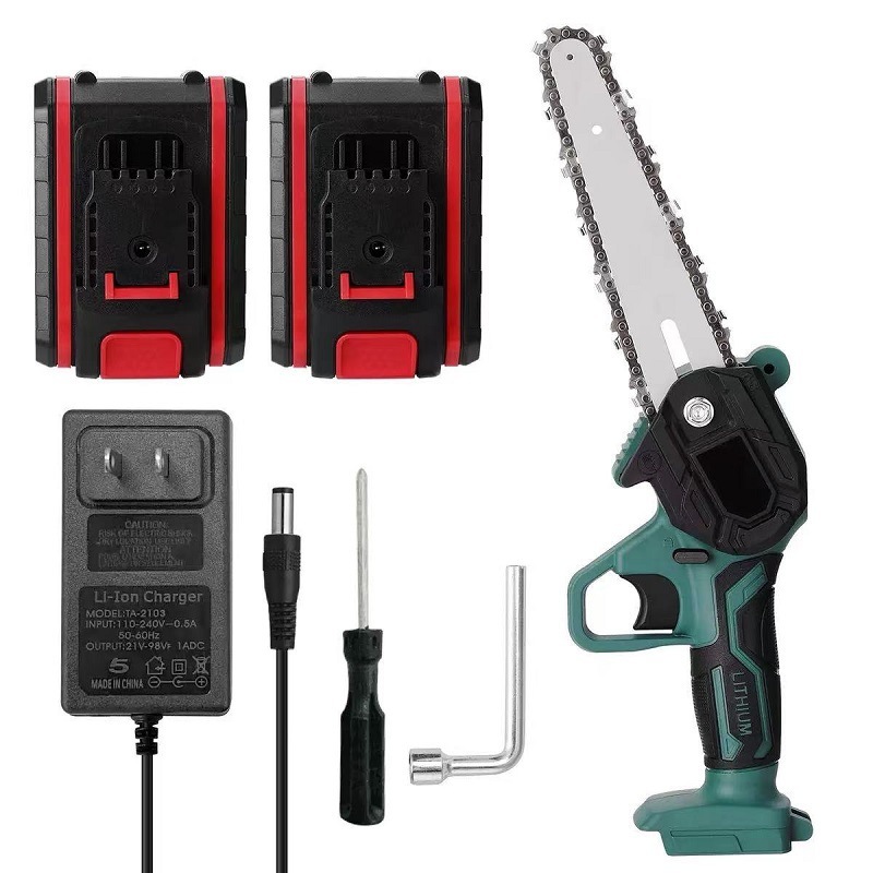 家庭用 6inch ミニ鋸電動剪定鋸充電式電動鋸小型リチウム電池ハンドソー庭木伐採電気チェーンソー|undefined