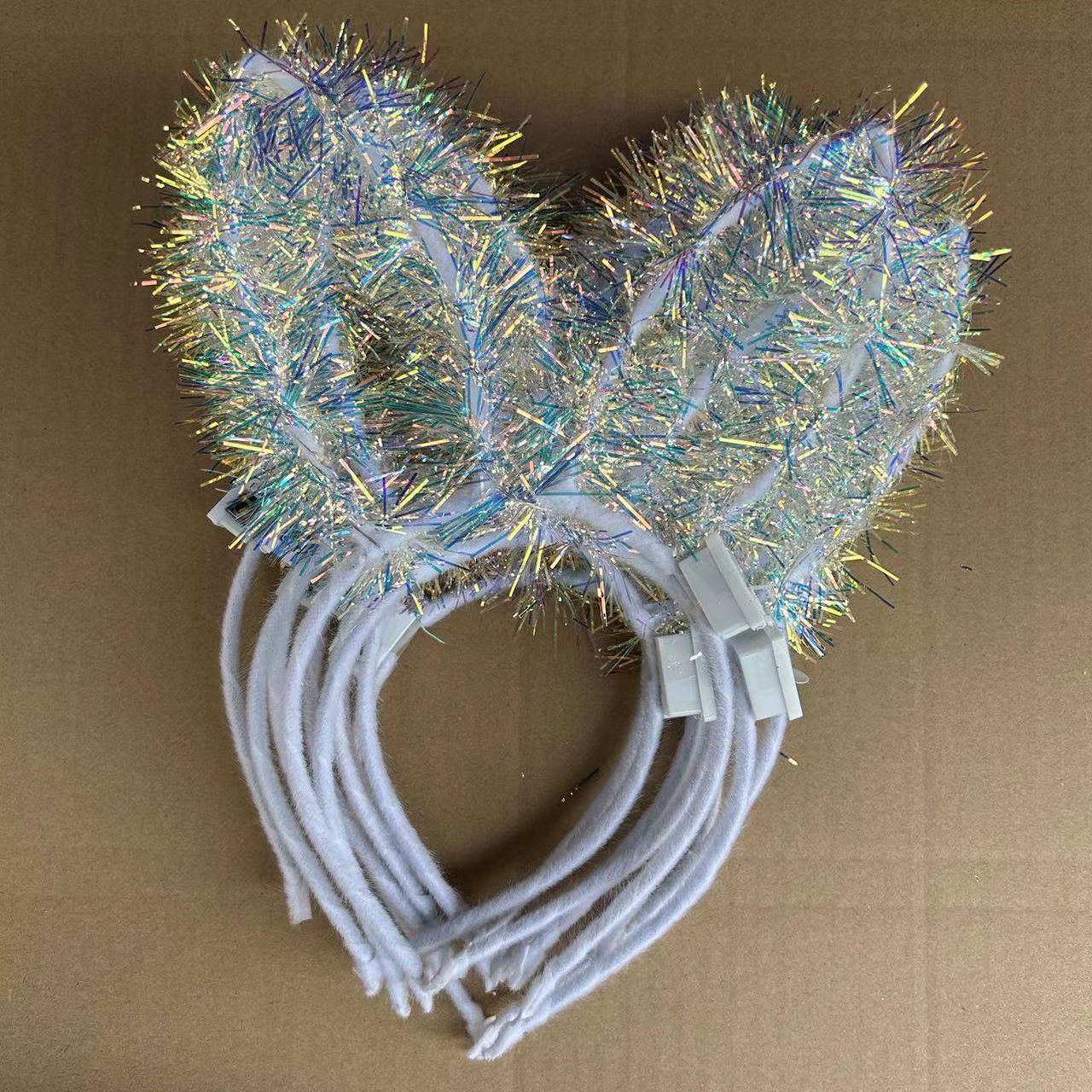 Diadema con Orejas de Conejo con Luces, Diadema Brillante para Puestos de Mercado Nocturno, Juguetes Brillantes para Niños al por Mayor