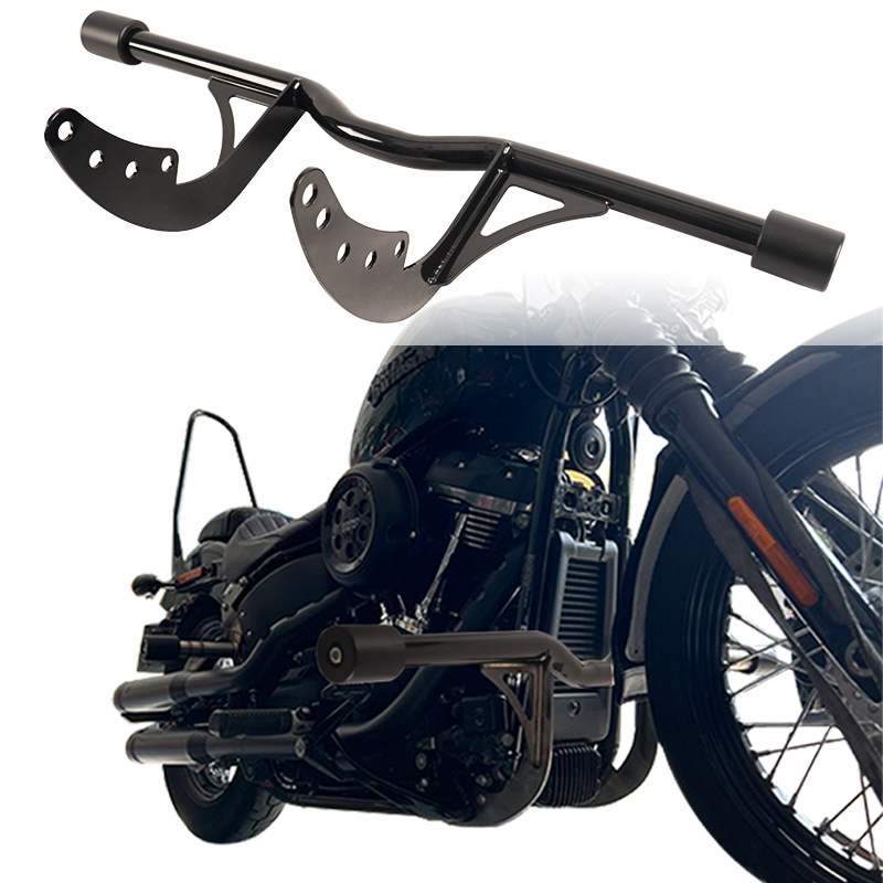 Harley soft tail 18 years street bully Luwei series fat bully breakthrough modified new front word bar anti-fall bar