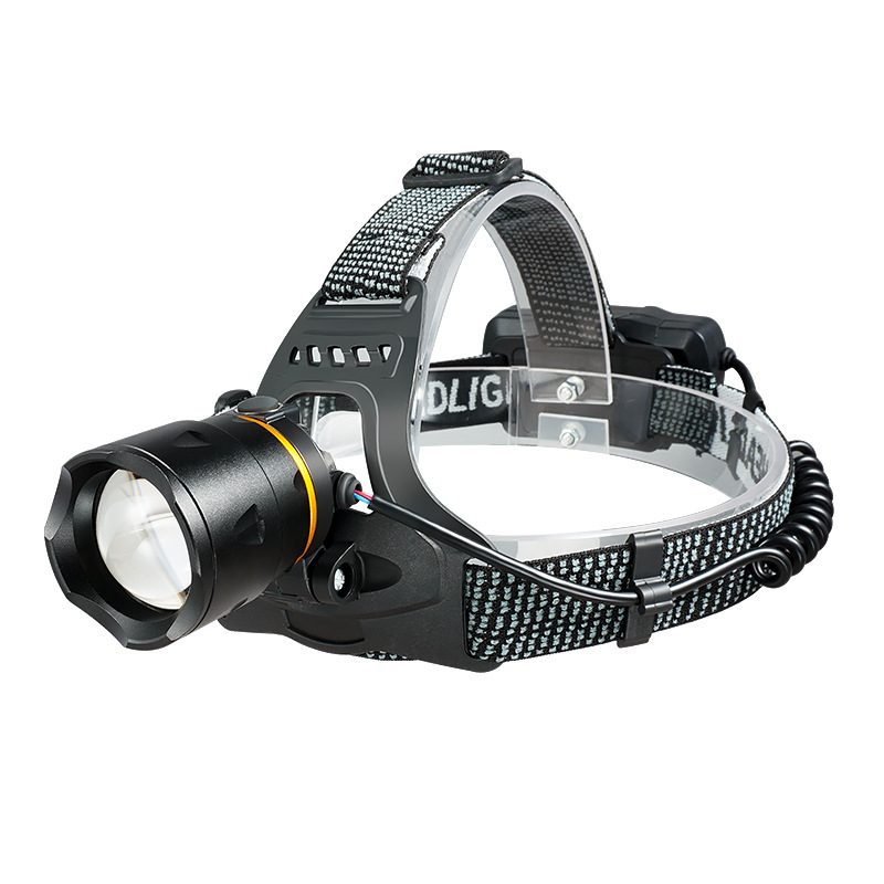 Faros transfronterizos al aire libre larga duración batería de litio P50 lámpara de aleación de aluminio telescópico foco led lámpara de cabeza luz de pesca nocturna