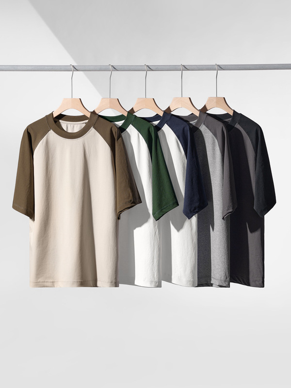 衝突色tシャツ男半袖氷感綿230g日系少年感肩袖tシャツ日焼け止め冷温感上着男|undefined
