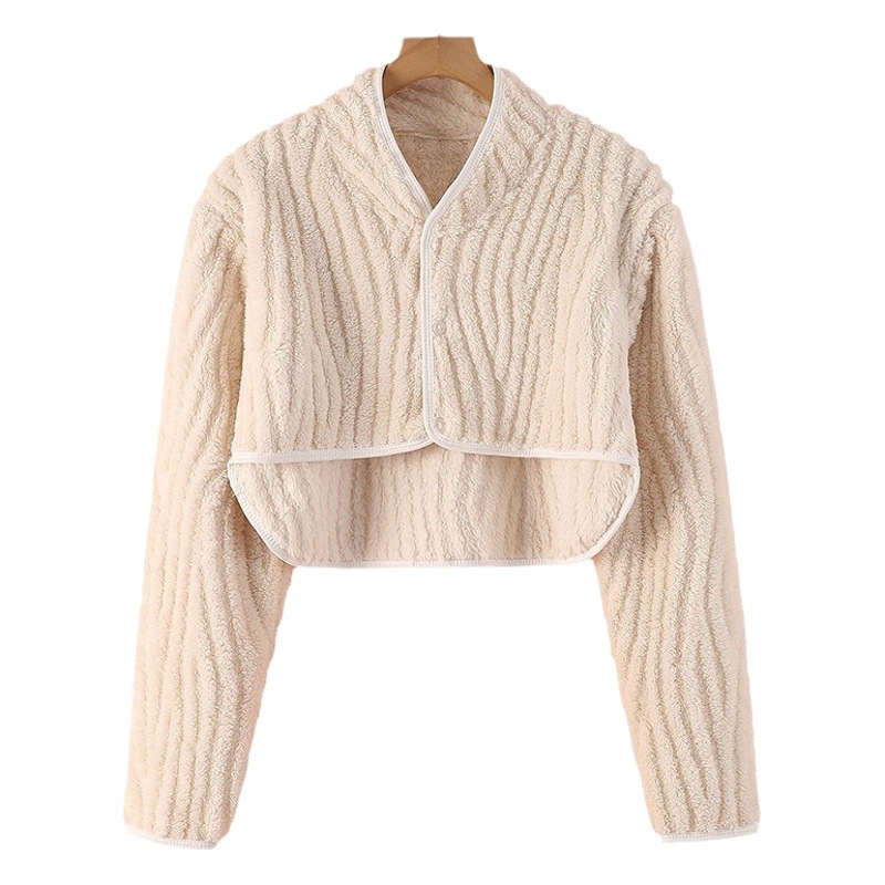 Autumn and Winter flannel shoulder pad cervical spine waistcoat sleeping women's confinement nursing long sleeve thickened warm cold-proof shoulder protection