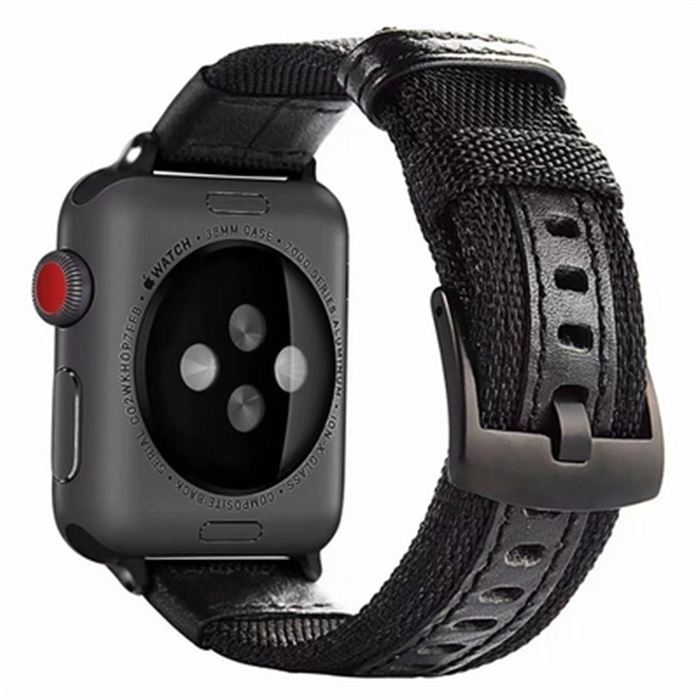 適用蘋果iWatch 8吉普尼龍帆布錶帶Apple Watch7654321SE皮革腕帶