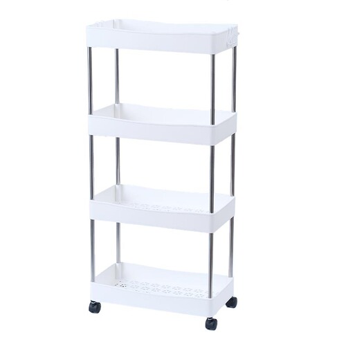 Bathroom cosmetic storage cart small trolley shelf floor-standing movable bedroom corner multi-layer storage rack wholesale