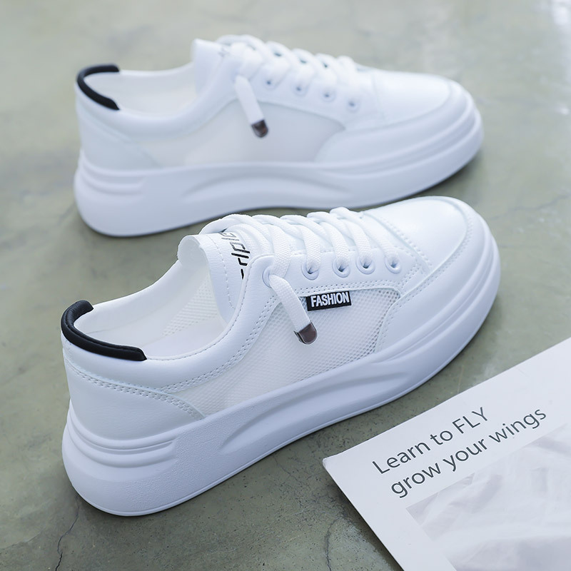 Mesh White Sneakers for Women, 2026 Summer New Style, Round-Toe, Campus Style, Breathable, Comfortable, Casual Sneakers, Non-Slip, Hot-Selling Model