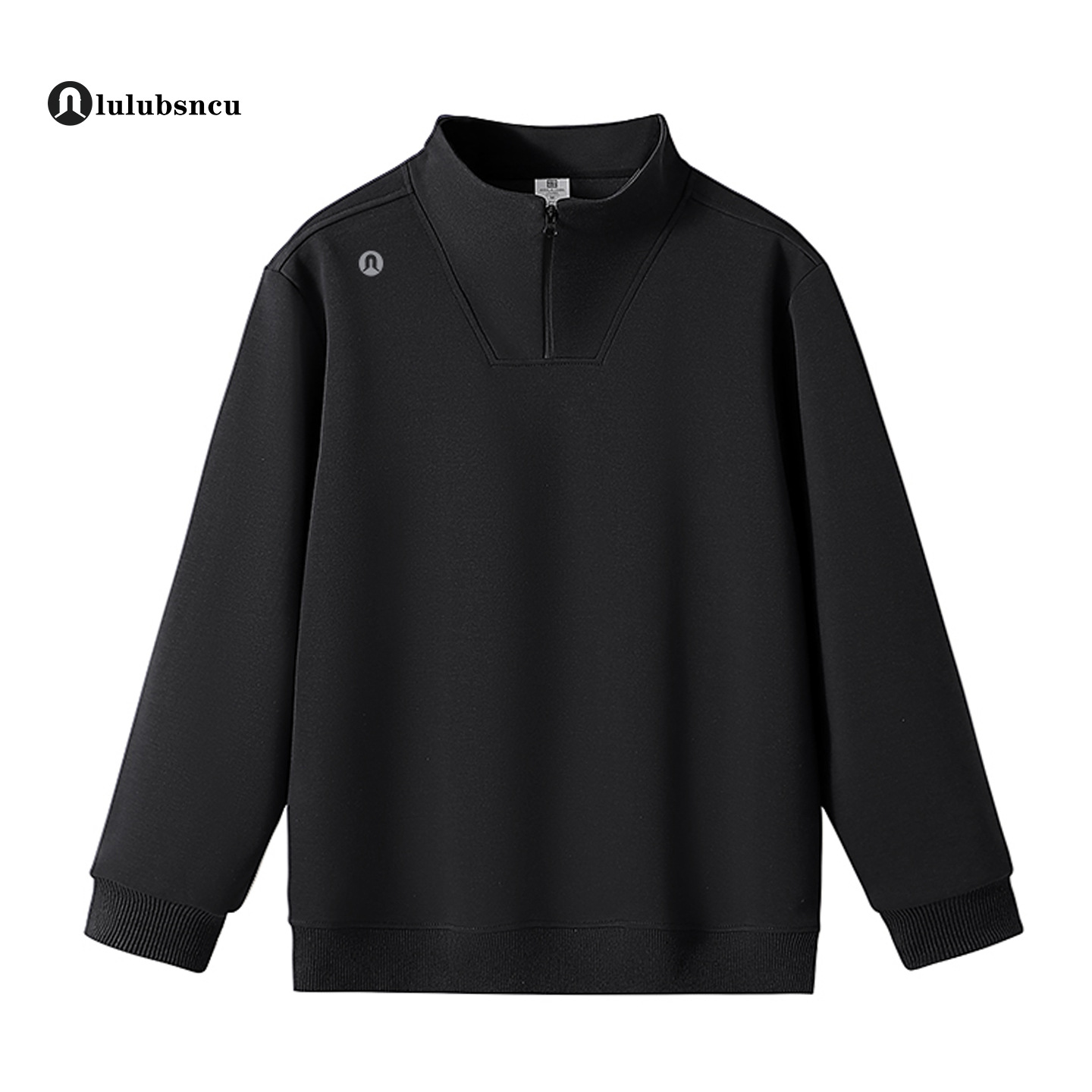 lulu卫衣男秋冬新款半拉链套头打底衫青年宽松休闲运动加绒上衣