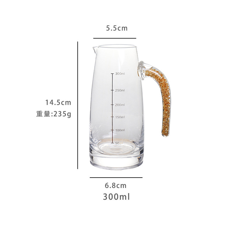 Taza de vino china casera de vidrio de cristal copas de copas de oro copas de whisky